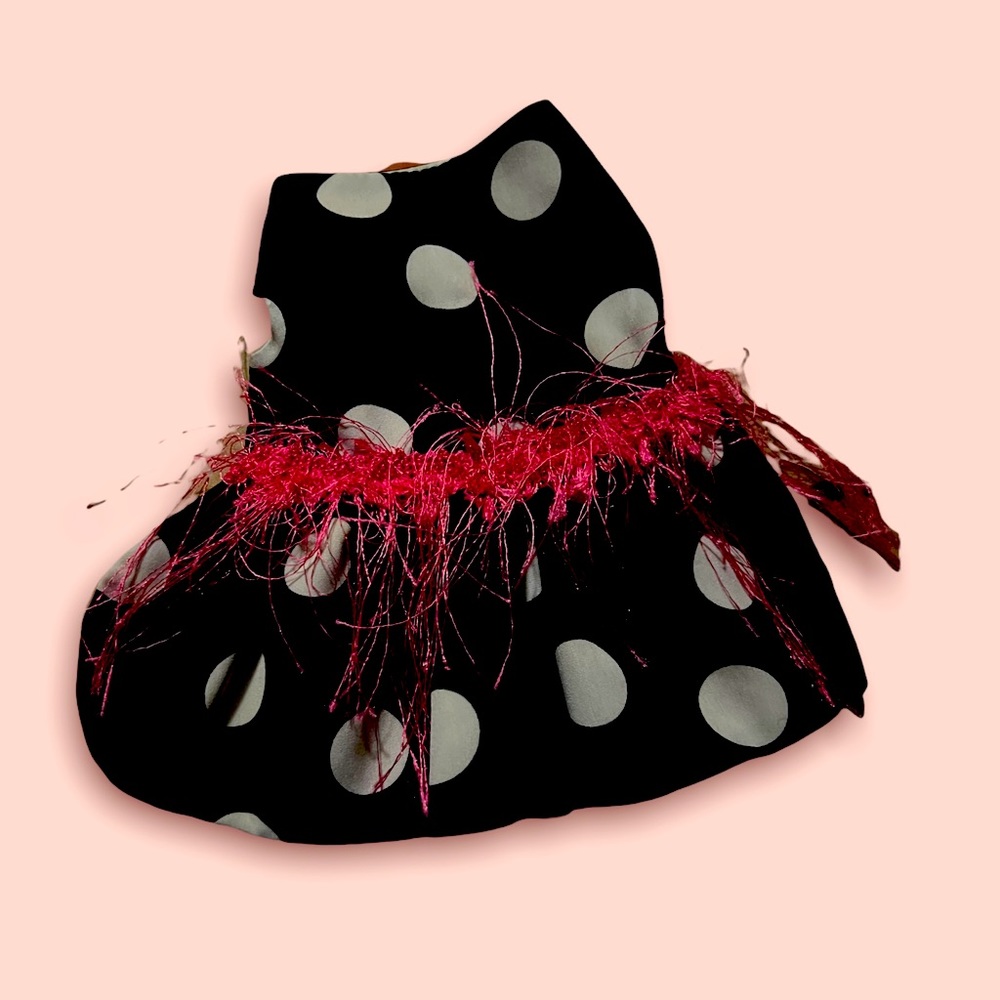 XS Dog party dress with frills